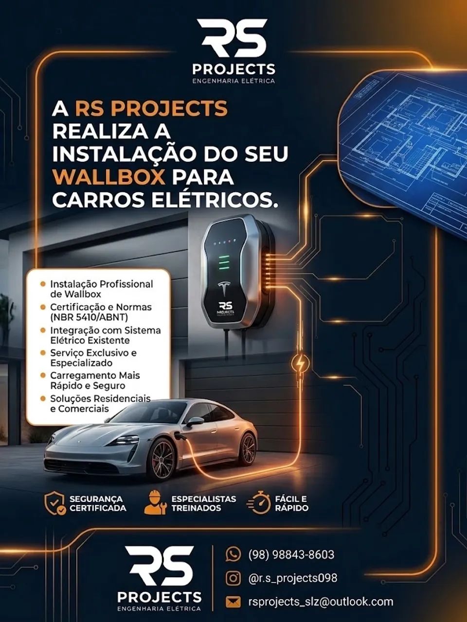 Projetamos e instalamos seu Wallbox.