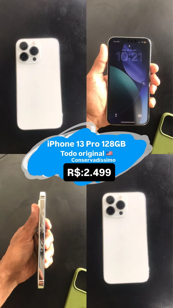 iPhone 13 PRO 128GB - Celulares e Smartphones - Registro, Feira de