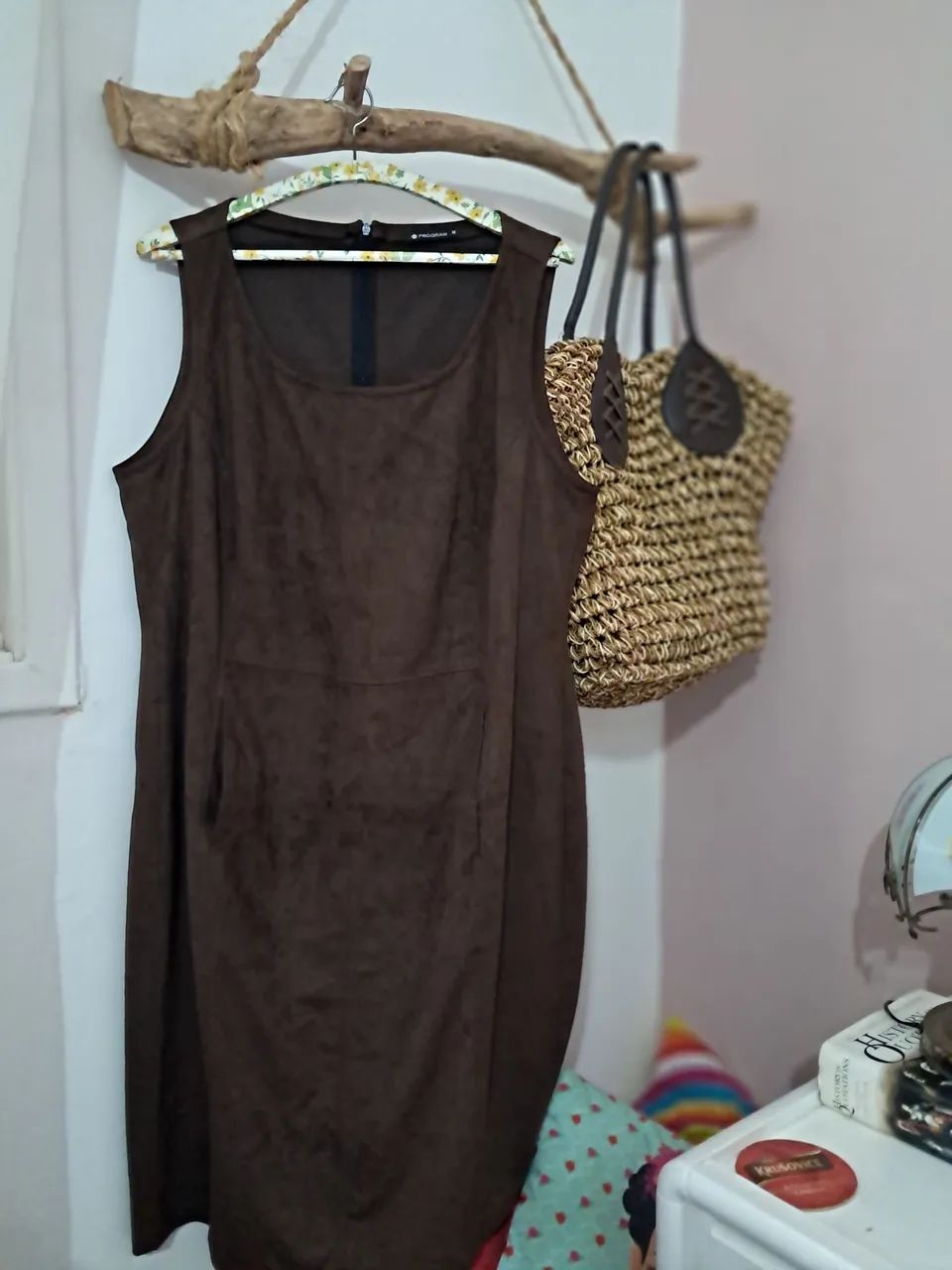 Bolsa Palha e couro - Foto 3