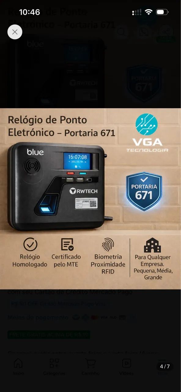 Relógio de ponto  - Foto 5