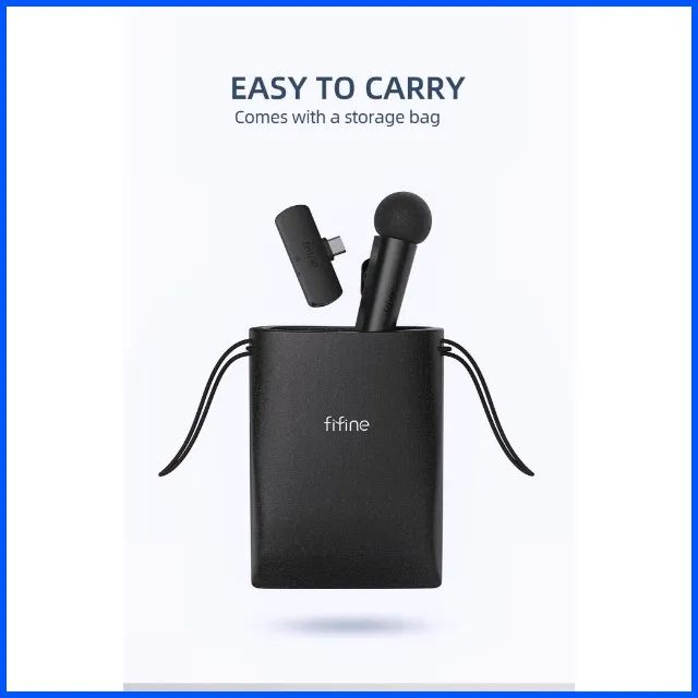 Microfone de Lapela Sem Fio Fifine M6 para Celulares Android 2.4g Lacrado - Foto 3