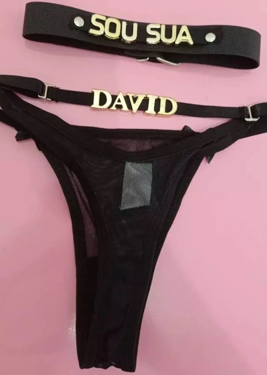 Calcinha personaliza com o nome ou frase