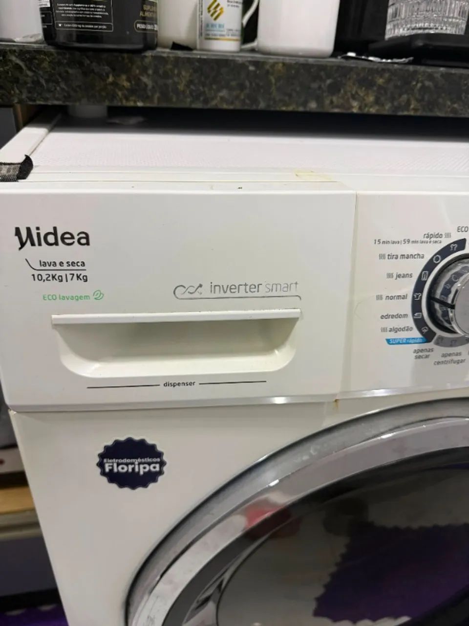 Lava e Seca Midea 10,2kg -  Inverter Smart - Usada Funcionando - Foto 2