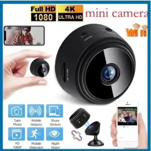 Novo A9 HD Mini com visão noturna Wifi Câmera 1080P Vigilância - Foto 5