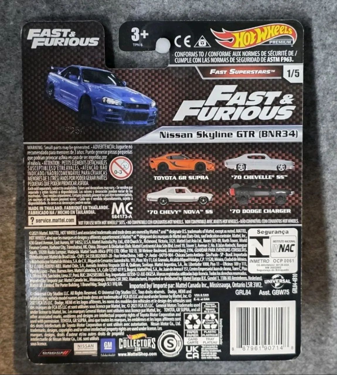 Hot Wheels Premium Velozes e Furiosos Superestrelas 1/5 Nissan Skyline GTR (BNR34) - Foto 2