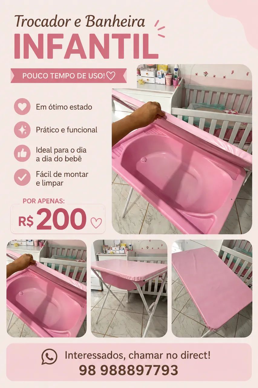 Trocador e banheira 