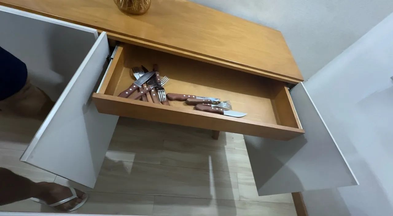 Rack / Buffet 1,80m Cinamomo com Off White - Perfeito Estado  - Foto 3