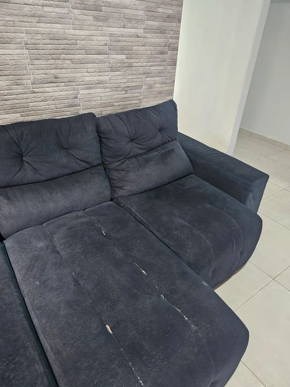 Sofá retrátil e reclinavel 2.5 metros. - Foto 5
