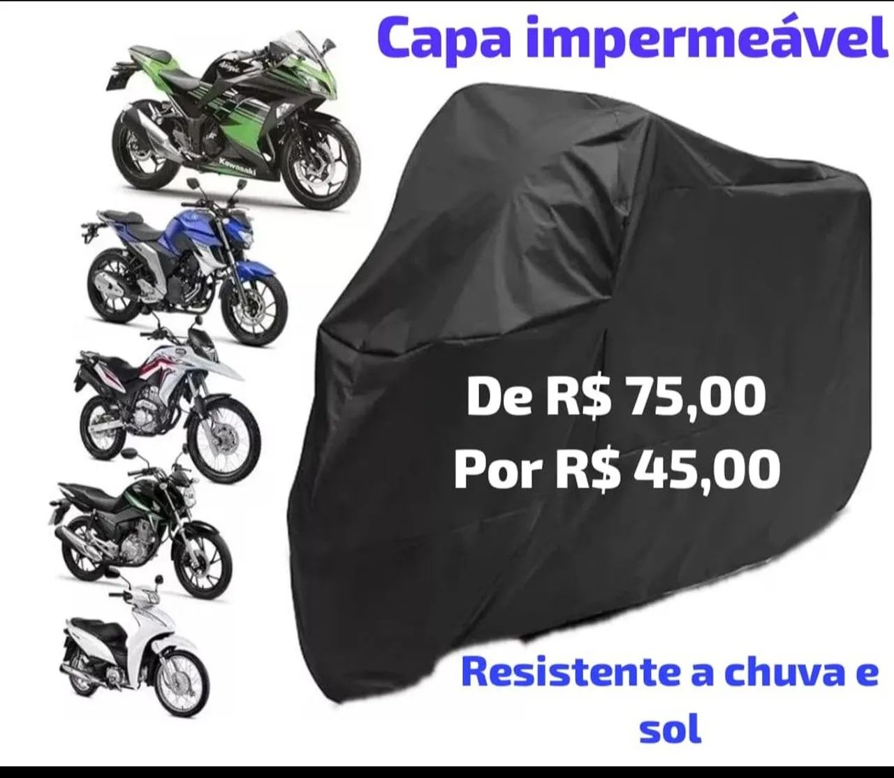Capa impermeável para moto