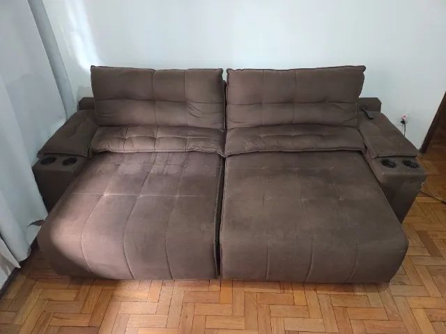 Sofá Reclinável com Porta Copos 2,5m - Foto 3
