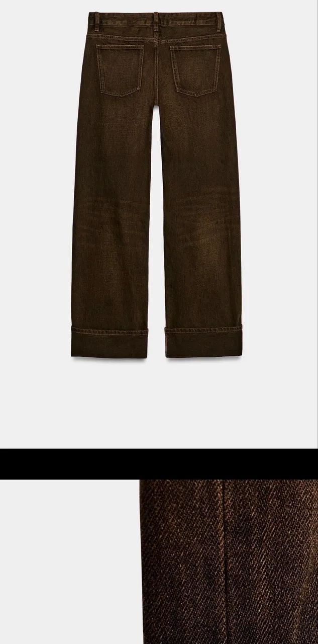 Calça marrom Zara Cintura média  - Foto 4