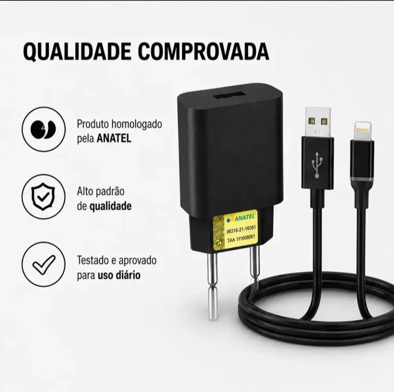 Carregador Turbo 30W Para iPhone Modelos  VAI ATÉ  O 14 - Foto 4