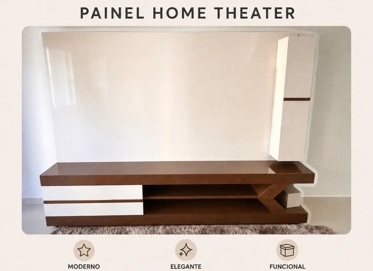 Painel com rack 
