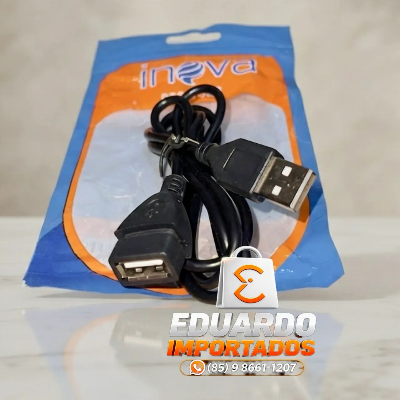 Cabo Extensor USB macho x USB fêmea 