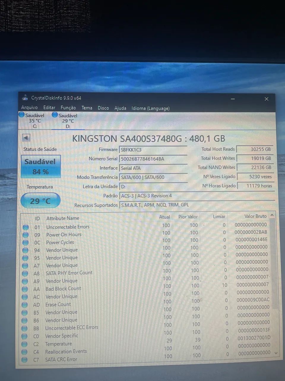 SSD 480gb Kingston