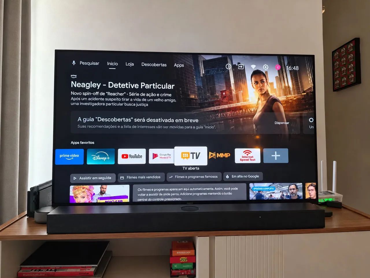 Tv 4k philips 50 polegadas em ótimo estado (modelo 50PUG7406/78)