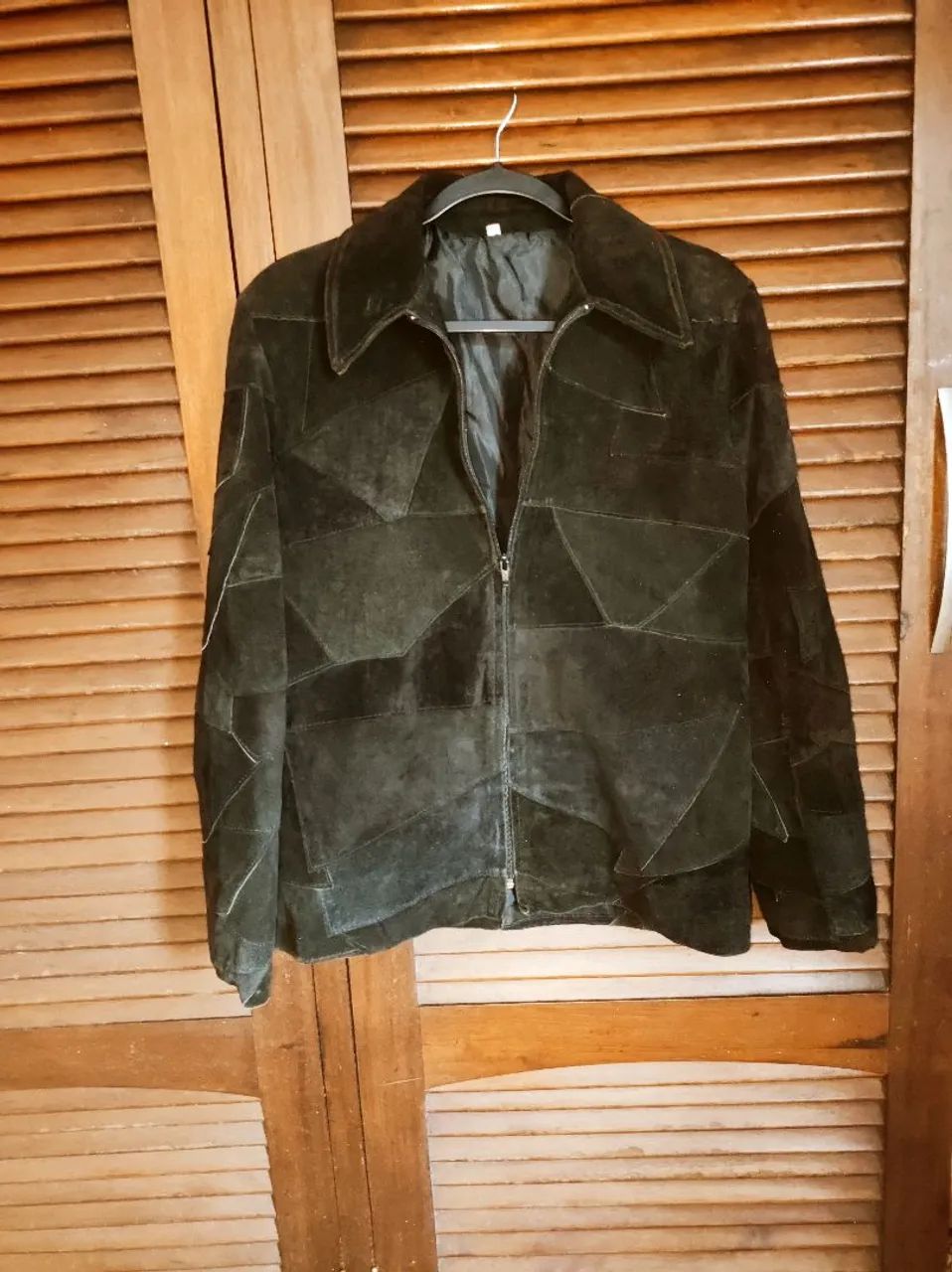 Jaqueta couro animal camurça macio em patchwork  - Foto 2