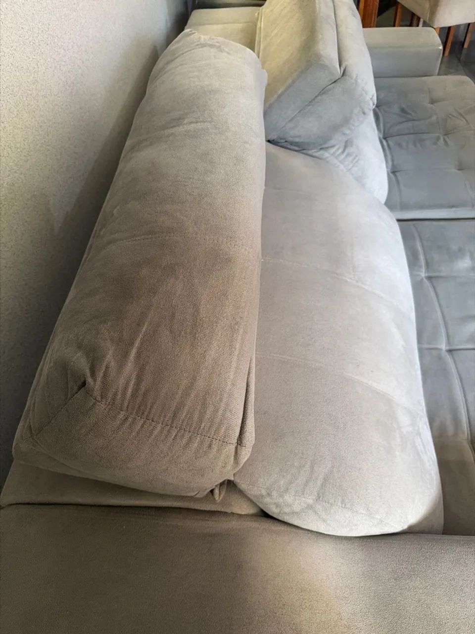 Sofá retrátil Connect suede cinza 2,50 mts - Foto 3