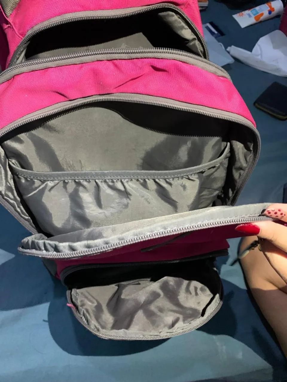 Mochila samsonite rosa de carrinho e costas - Foto 4