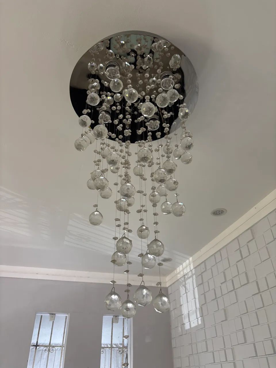 Lustre Cristal com led Longo 