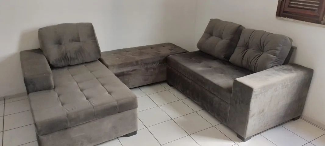 Sofá 3 módulos (brinde 1 torradeira nova).