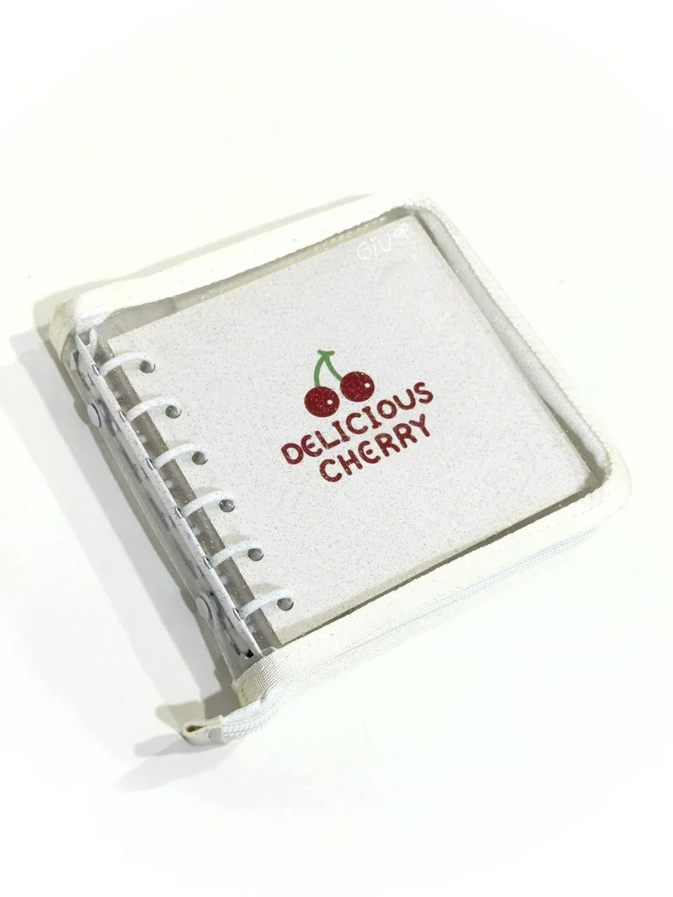 Used transparent A7 binder in white + 10 sheets (front and back).