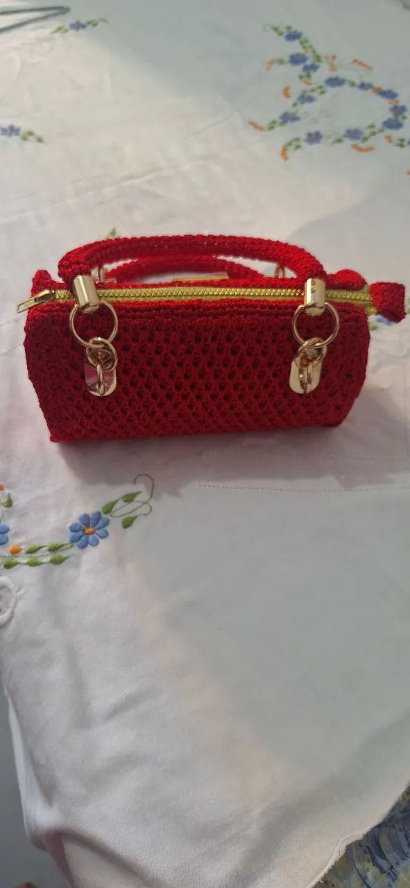 Vendo Bolsa de Crochê Nova lindíssima!!! - Foto 4