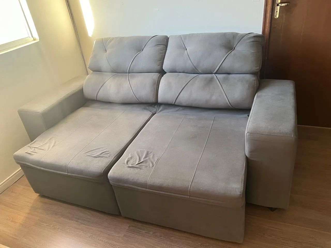Sofá Cinza 2,10 de comprimento