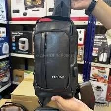 Pochete de Ombro Transversal Compacta Unilateral USB - Foto 4