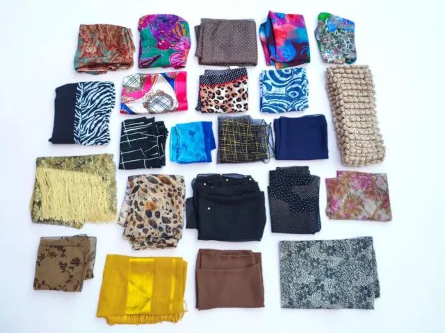 lote de lenços e echarpes moderno vintage retrô