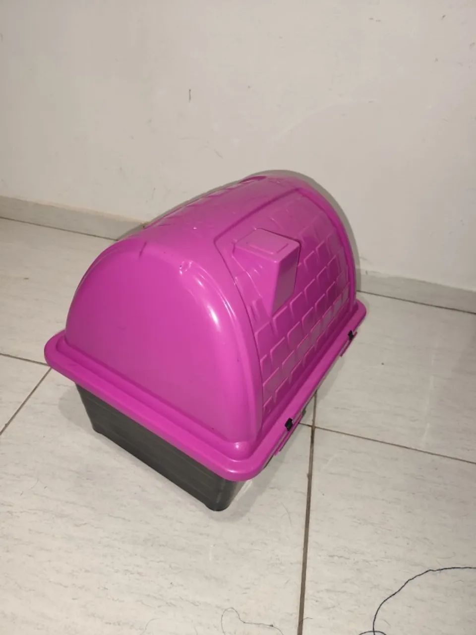 Casinha Cachorros Gatos Plástica Iglu Pequena N2 Rosa - Foto 5