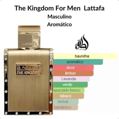 Perfume Árabe Lattafa The Kingdom Man EDP 100ml Masculino Eau de parfum  - Foto 3
