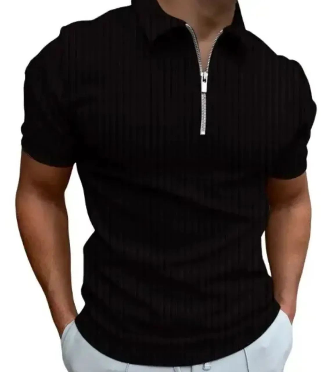 Camisa Polo Premium Canelada com Zíper - Foto 2