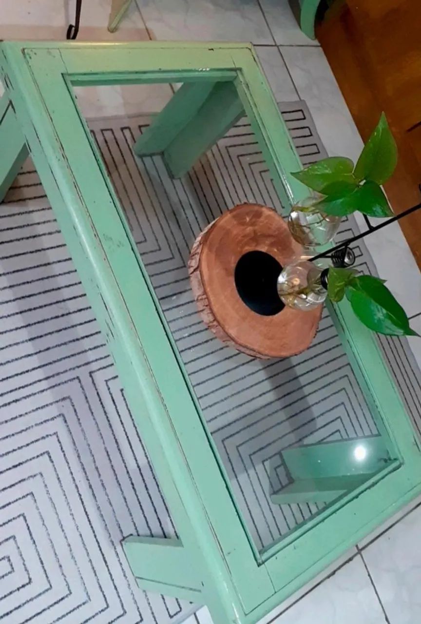 Mesa de centro com vidro grosso. - Foto 3