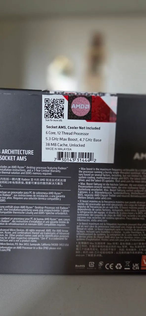 AMD Ryzen 5 7600 X | AM5 - Foto 3
