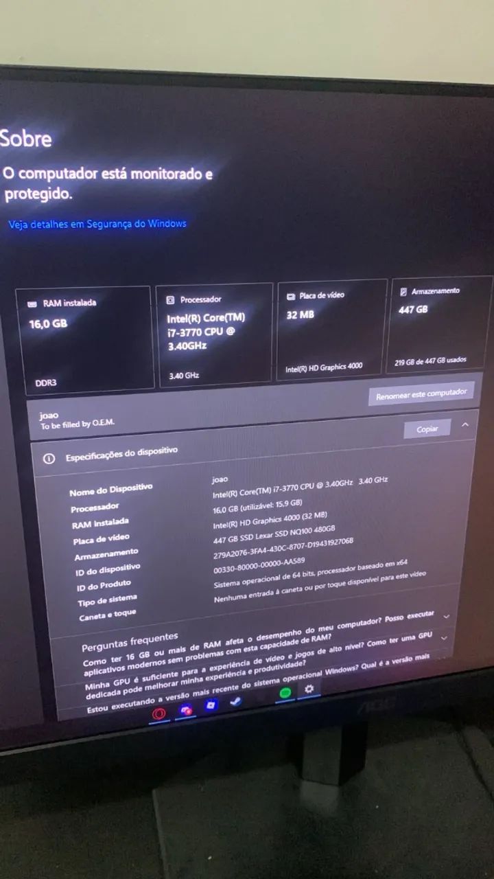 pc gamer funcionando perfeitamente - Foto 5