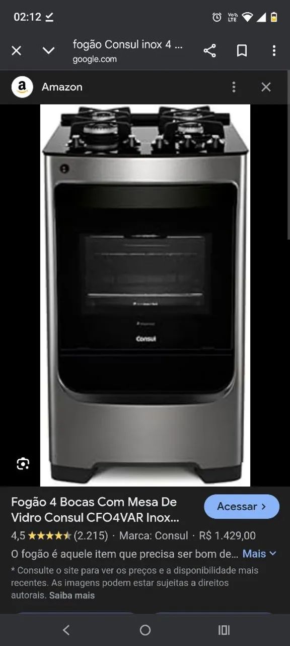 Fogão Consul inox 4 bocas - Foto 2