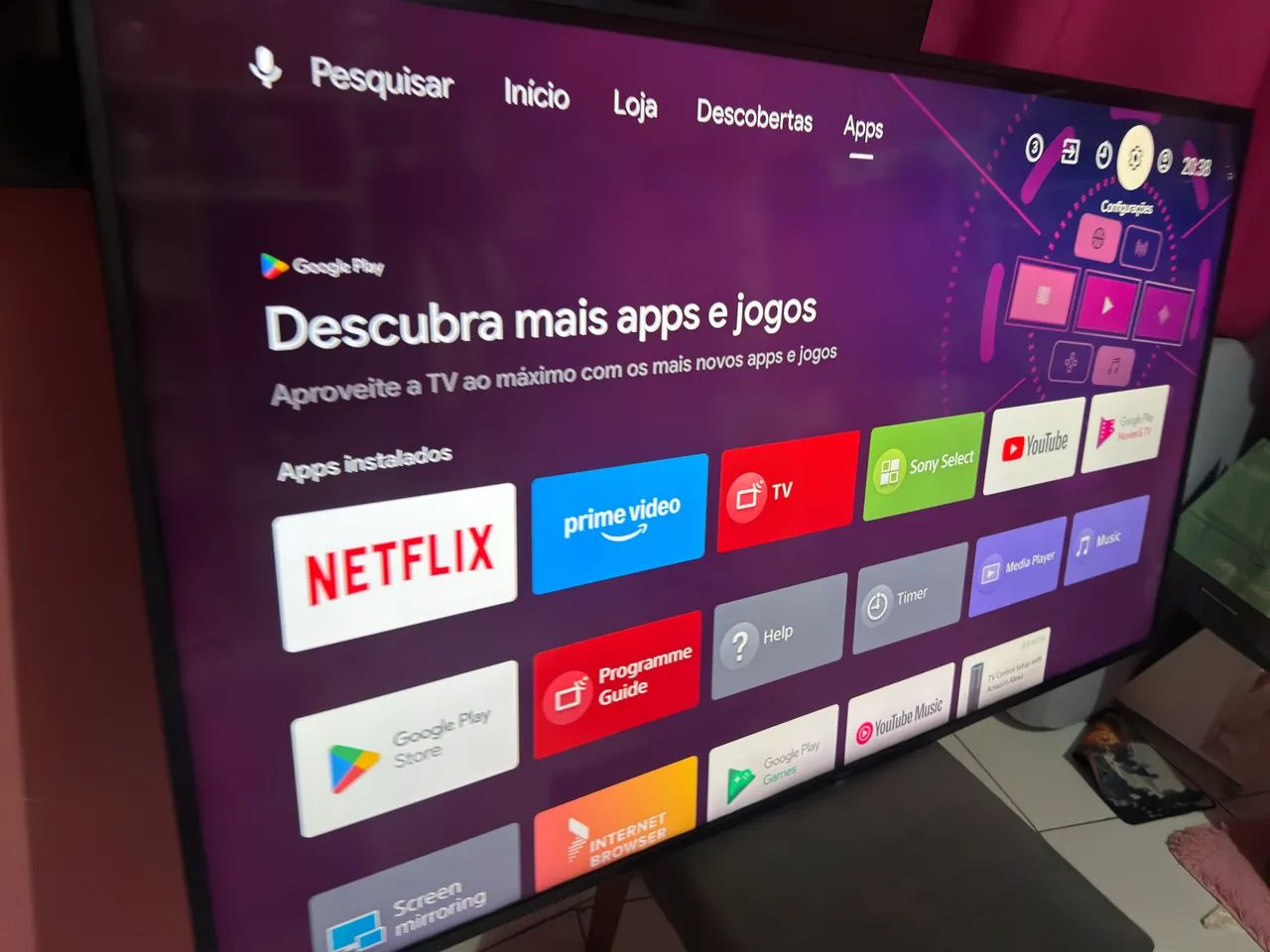 Smart TV Sony 65 polegadas Android 4K comando de voz acompanha cabo controle suporte - Foto 3