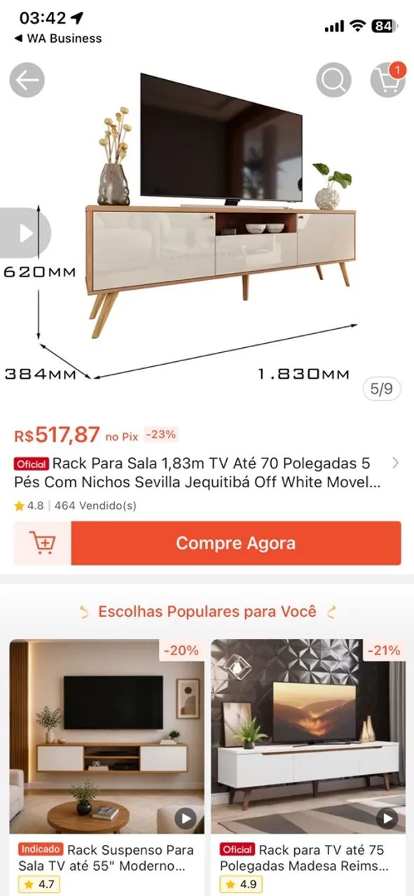 Rack para sala/televisao - Foto 3