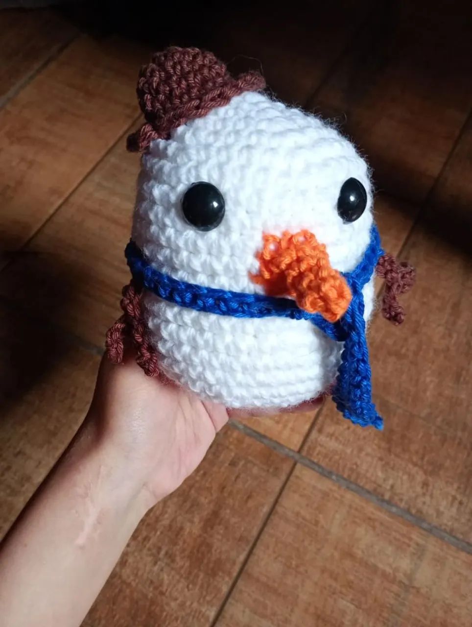 Boneco de neve crochê 
