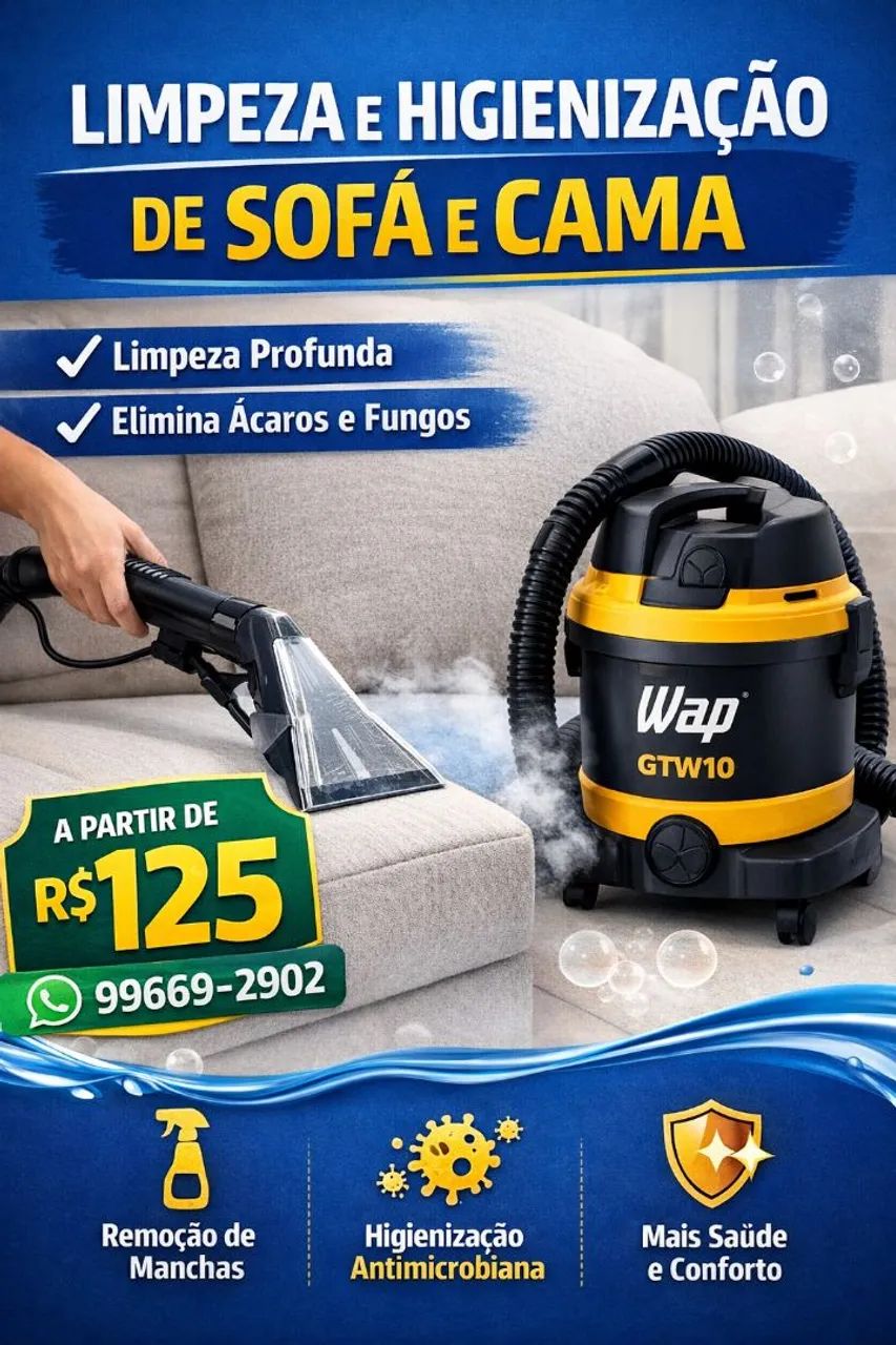 Limpeza higienização de estofados 