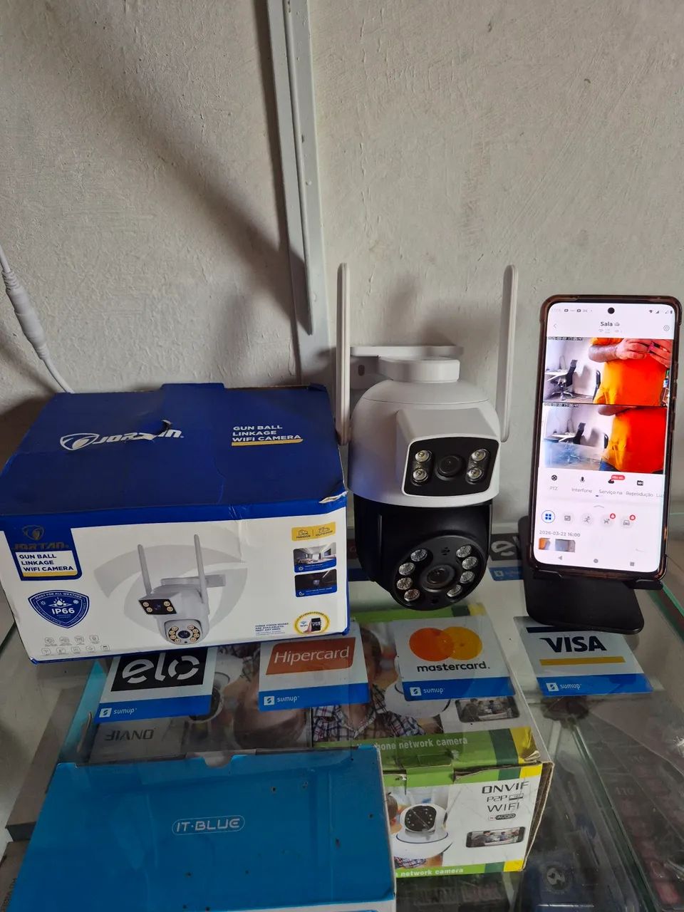 Câmera de Segurânça Wi-fi 2 Lentes 360° Acesso Remoto Via Celular - Foto 2