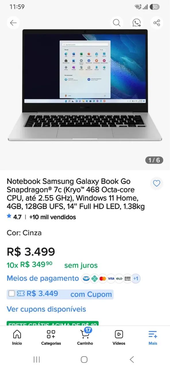 Notebook pouco uso - Foto 3