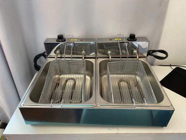 Fritadeira elétrica 10 Litros 2 cubas Pronta Entrega - Foto 4