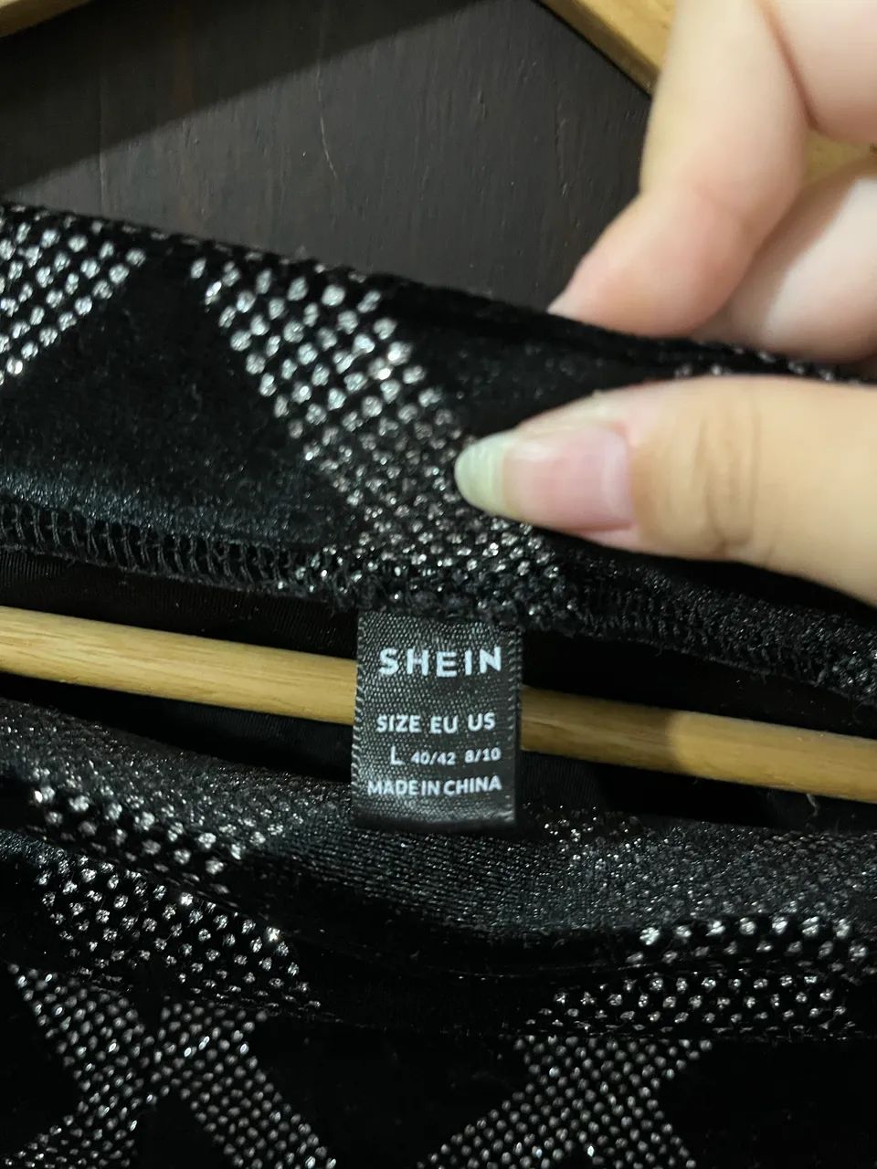 Short preto com brilho Shein  - Foto 2