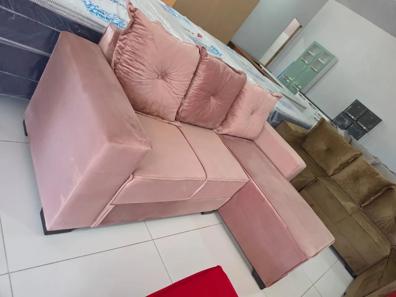 SOFÁ 2L C/ CHAISE NOVO - Foto 4