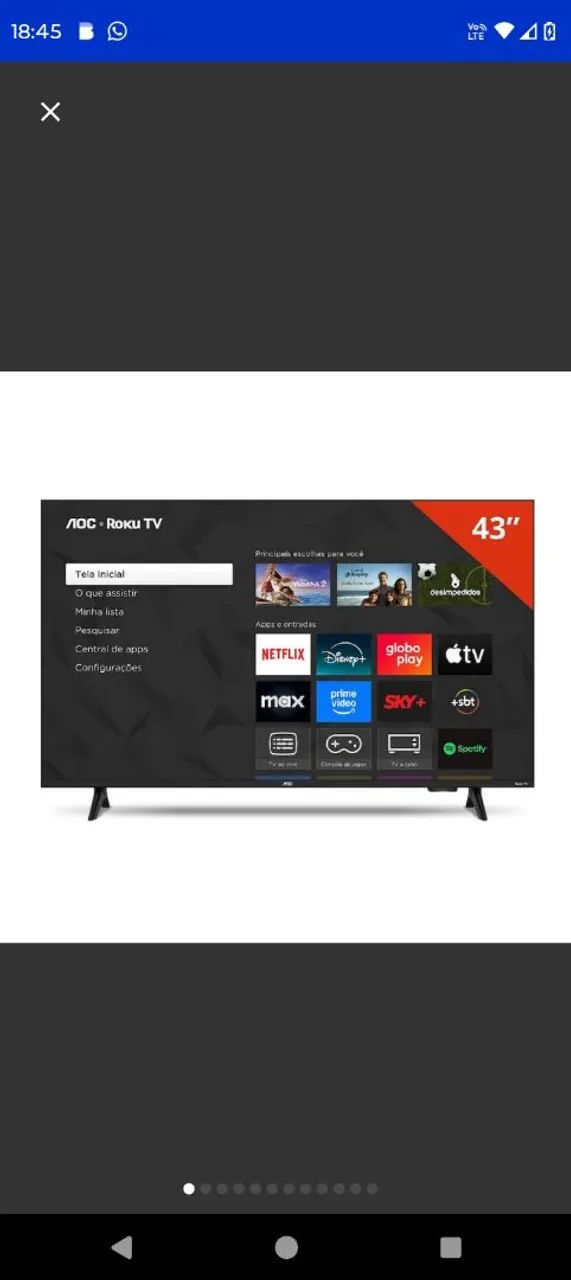 Tv nova 43 polegadas, 2 meses de comprada, nota fiscal e tudo certinho  - Foto 4