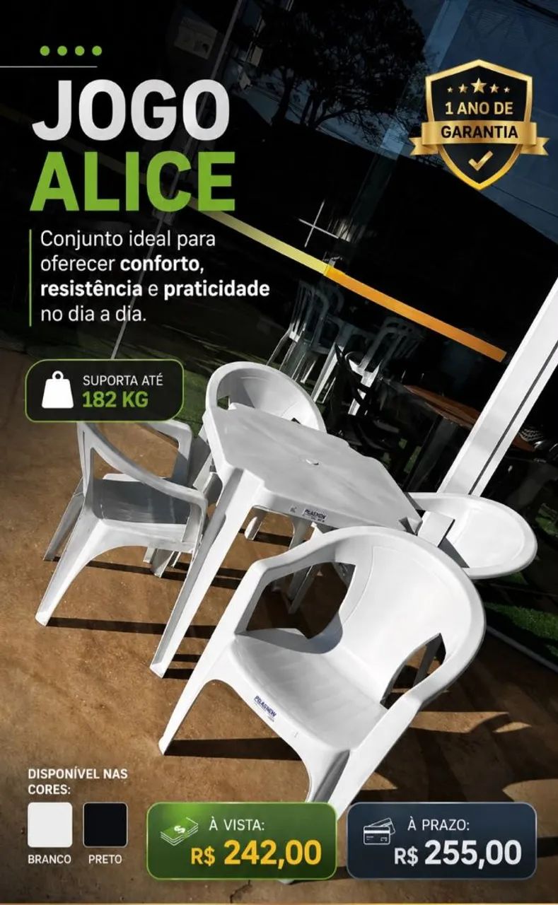 Jogo de mesa plástico.  - Foto 2