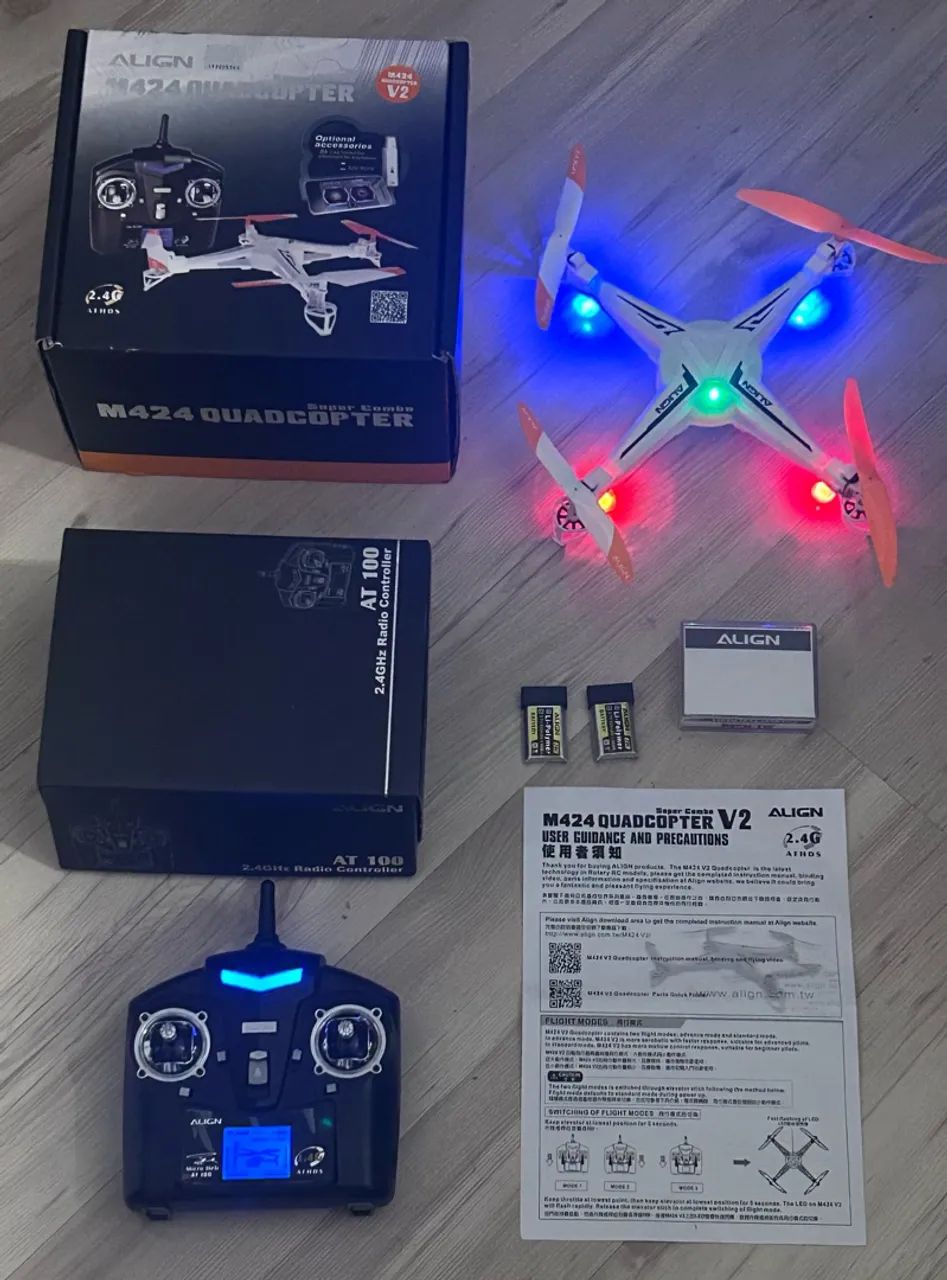 Com defeito: Drone Align M424 V2 completo 