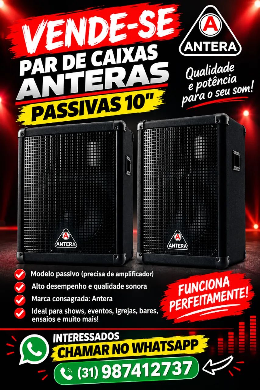 Caixas de som antera 10 ' passivas 